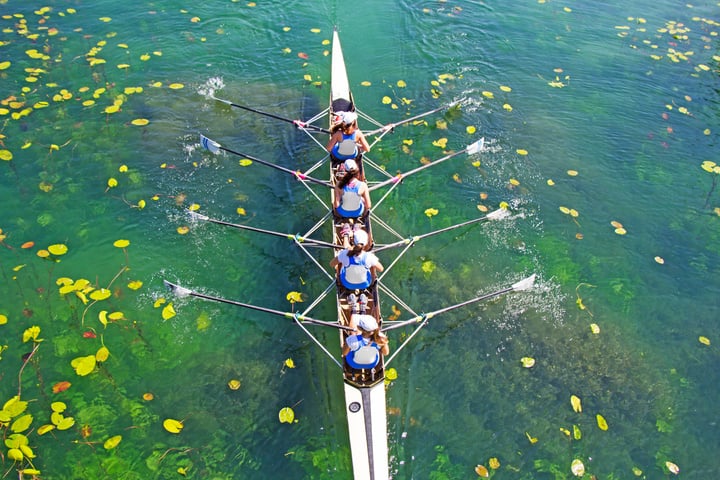 Four Women Rowing